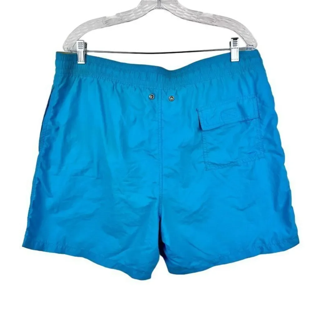 RALPH LAUREN Mens Preppy Classic Aqua‎ Yellow Swim Trunk Size XL 5
